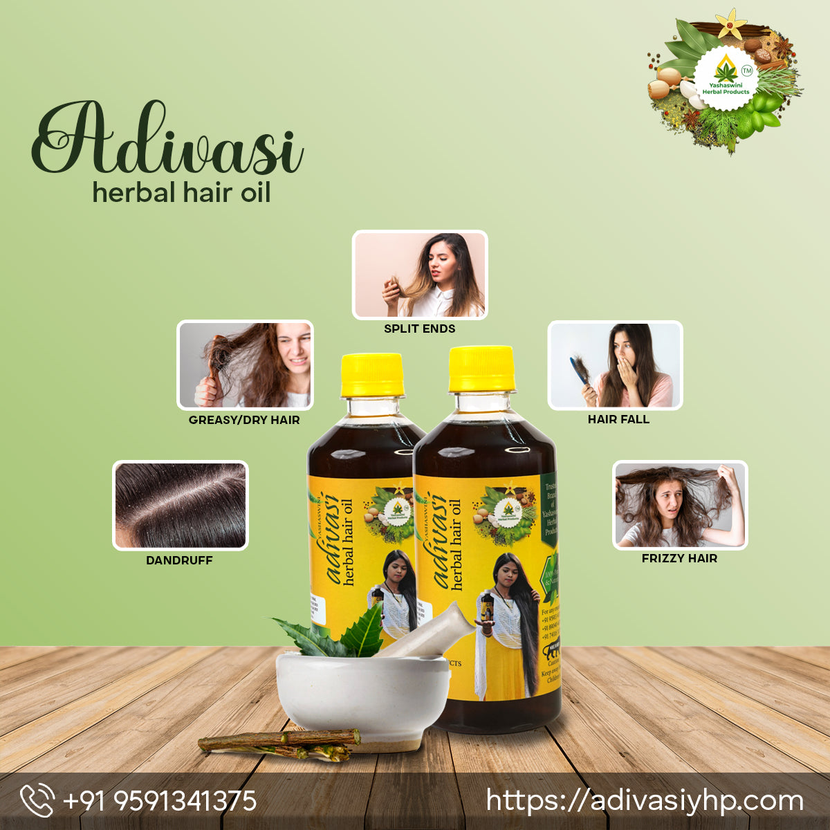 Adivasi Yashaswini Herbal hair oil