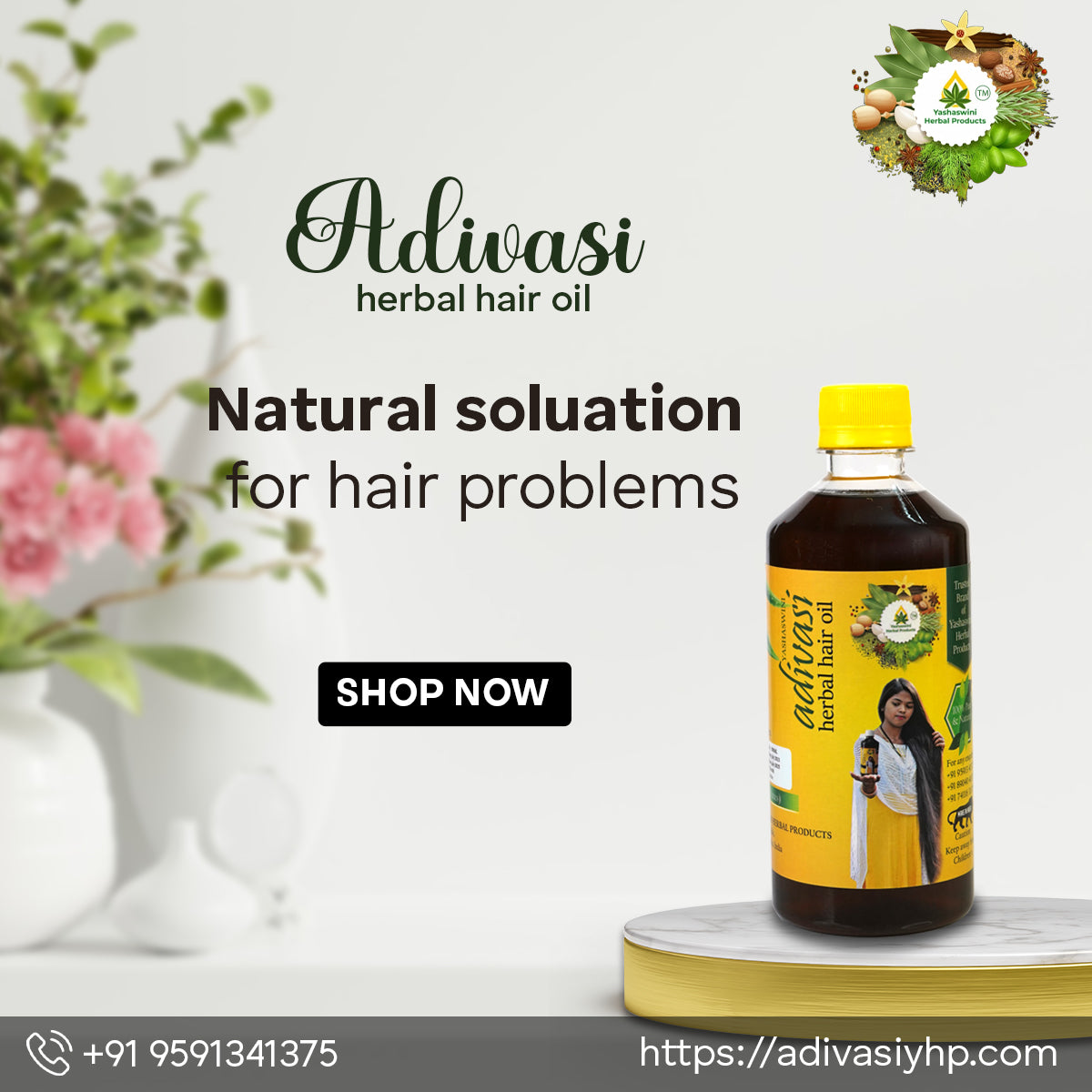 Adivasi Yashaswini Herbal hair oil