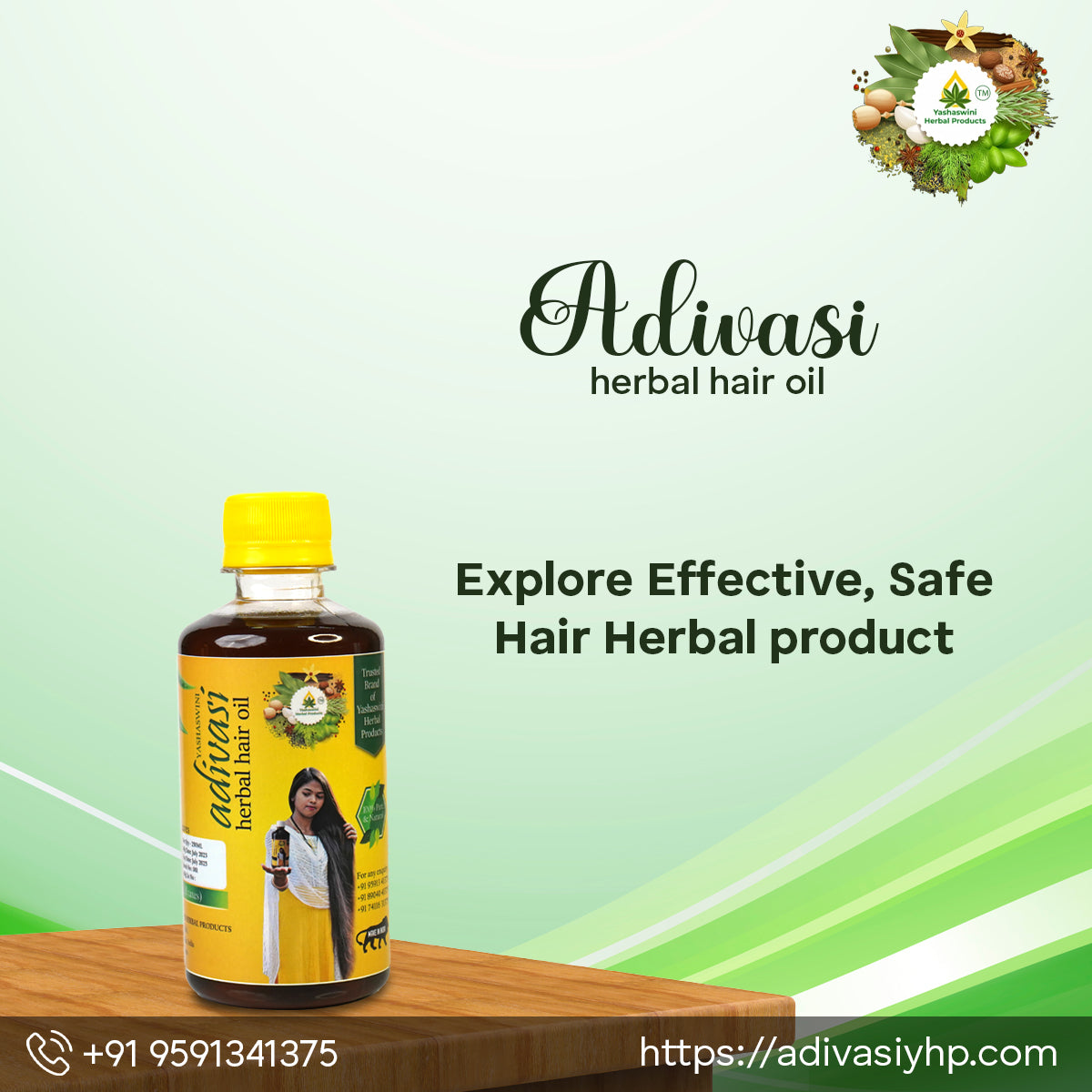 Adivasi Yashaswini Herbal hair oil